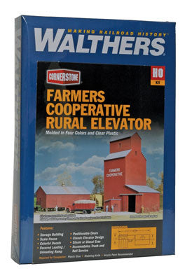3036 Walthers Farmers Cooperative Rural Grain Elevator (Scale=HO) Cornerstone Part#933-3036