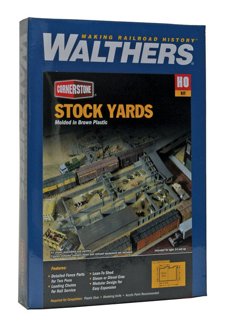 3047 Walthers Stock Yards w/2 Pens (Scale=HO) Cornerstone Part#933-3047