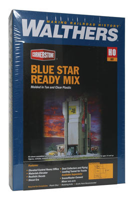 3086 Walthers Blue Star Ready Mix Plant (Scale=HO) Cornerstone Part#933-3086