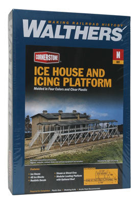 3245 Walthers Ice House & Icing Platform Walthers Cornerstone #3245 (N Scale) Cornerstone Part# 933-3245