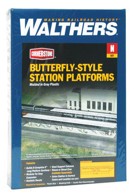 3258 Walthers Butterfly-Style Station Platform Shelters (N Scale) Cornerstone Part# 933-3259