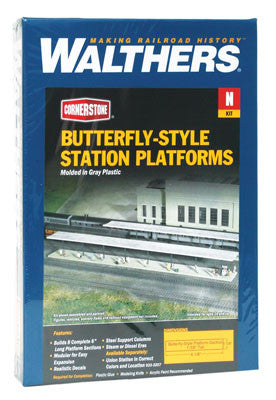 3258 Walthers Butterfly-Style Station Platform Shelters  (N Scale) Cornerstone Part# 933-3259