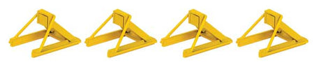 Walthers 948-83108  Assembled Yellow Track Bumper 4-Pack Code 100 or 83 HO Scale