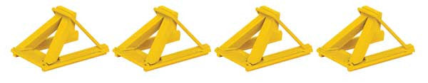 Walthers 948-83108  Assembled Yellow Track Bumper 4-Pack Code 100 or 83 HO Scale