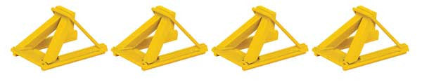 Walthers 948-83108  Assembled Yellow Track Bumper 4-Pack Code 100 or 83 HO Scale