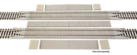 Walthers 948-83115 Modern Concrete Crossing pkg(2) w/Rerailer Ends Code 100 or 83 HO Scale