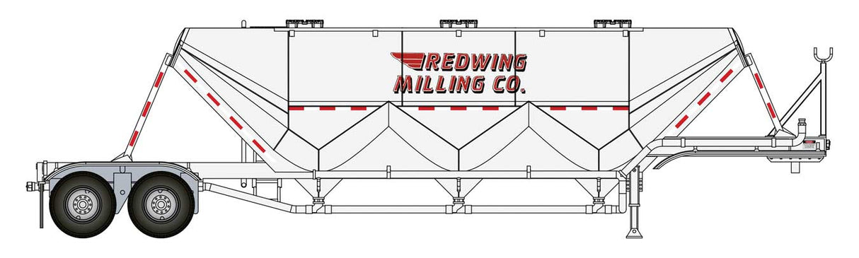 Image for 949-2624 Dry Bulk Trailer Red Wing