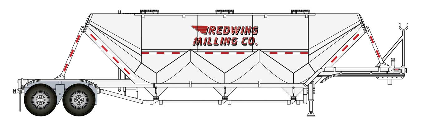 Image for 949-2624 Dry Bulk Trailer Red Wing