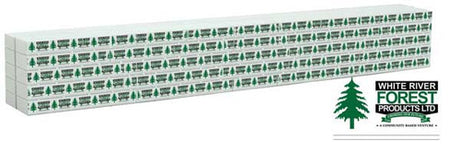 Walthers 949-3168 Wrapped Lumber Load for WalthersMainline 72' Centerbeam Flatcar White River Forest Products (green, black) HO Scale
