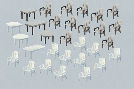 Image for 272-180439 24 Garden Chairs/6 Tables