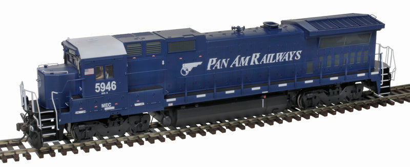 Atlas 10004323 GE Dash 8-40B Pan Am Railways MEC #5946 (blue, white) w/Ditch Lights DCC & Sound HO Scale