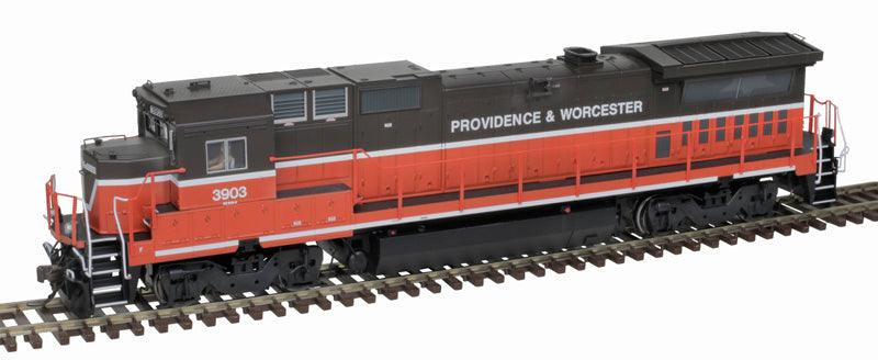 Atlas 10004326 GE Dash 8-40B P&W Providence & Worcester #3903 (brown, orange, white) w/Ditch Lights DCC & Sound HO Scale