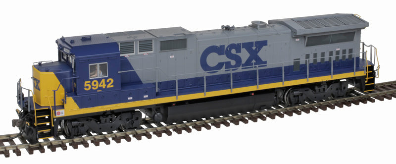 Atlas 10004315 GE Dash 8-40B CSX #5942 (YN2, gray, blue, yellow) w/Ditch Lights DCC & Sound HO Scale
