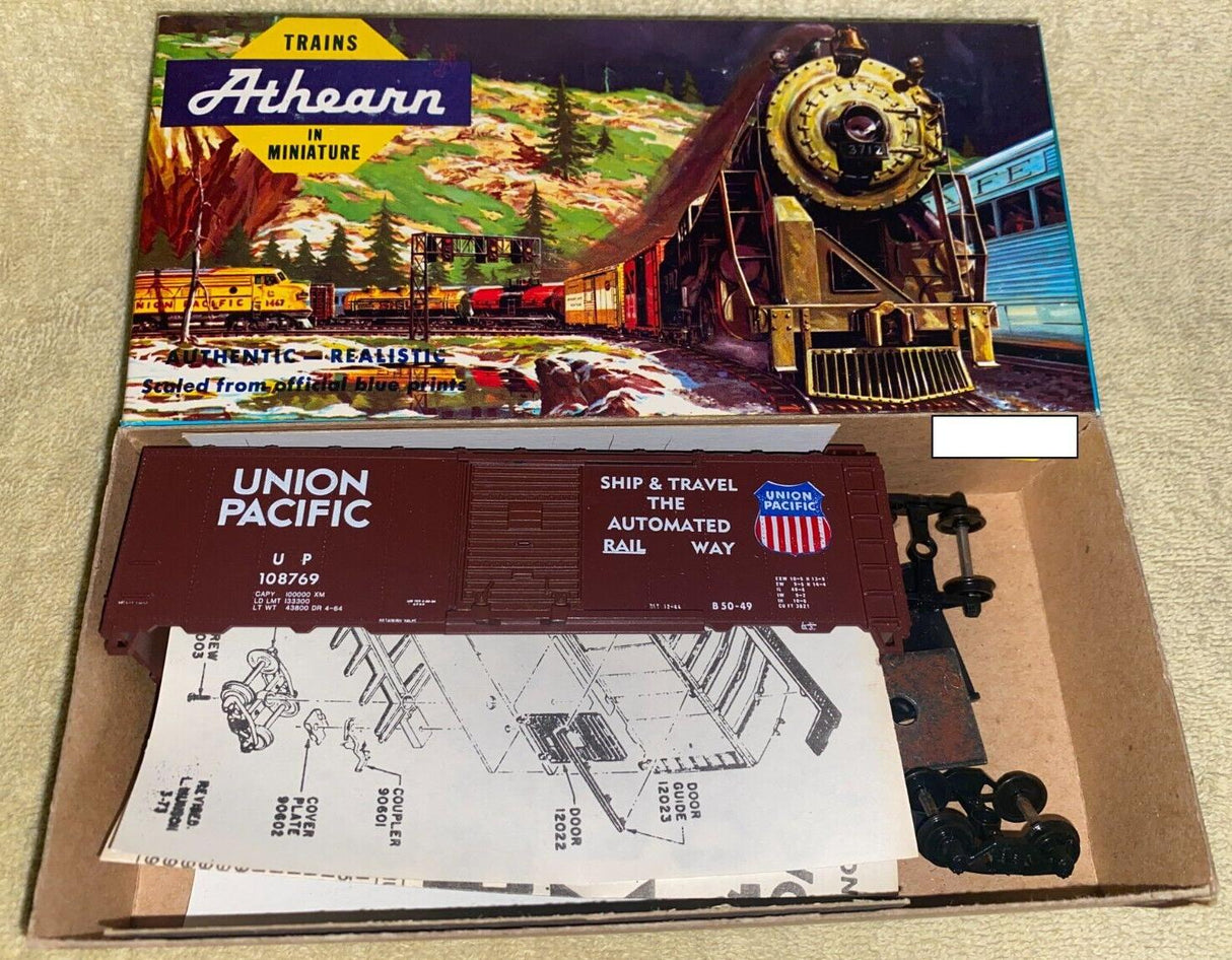 Bev-Bel 1038-2 40' Boxcar UP Union Pacific "Automated Rail Way" #108769 HO Scale