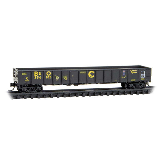 Micro Trains 105 00 790 50' 15-Panel Fixed-End Gondola - Ready to Run -- Chessie System – Baltimore & Ohio Rd# 356823 N Scale