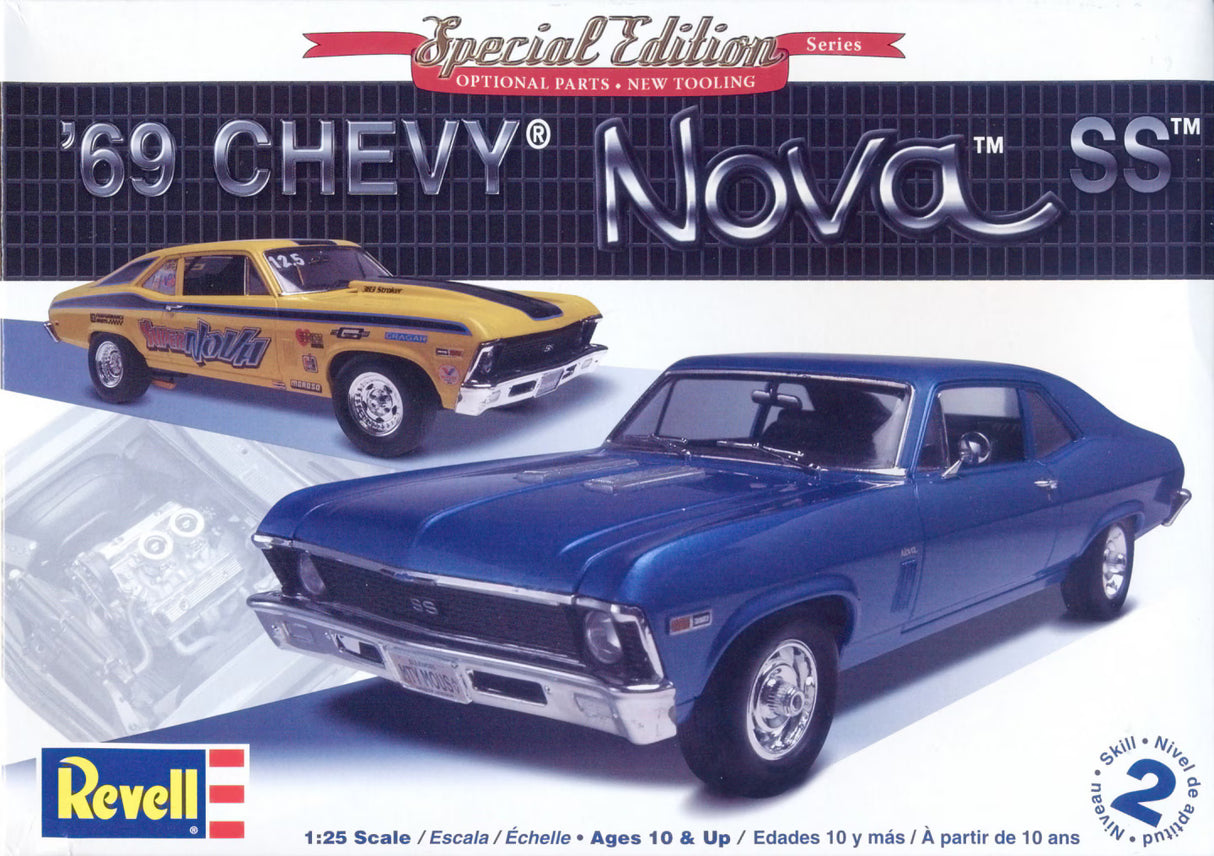 Revell 2098 1969 Chevy Nova SS 2n1 Kit 1/25 Scale