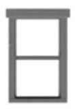 Image for 293-8250 Wndw DH 1/1 w/Tp Trim 12/