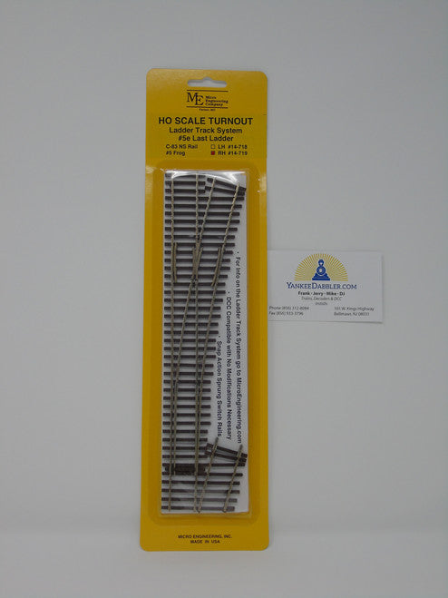 Micro Engineering 14-719 HO Code 83 #5e Last Ladder Right Hand Ladder Track System HO Scale