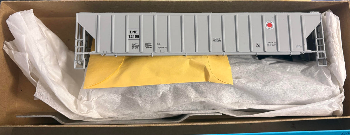 Bev-Bel 1414-1 54' P.S. Ribside Hopper LNE Leigh New England "Bullseye" #12155 HO Scale