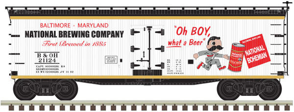 Atlas 20006327 National Bohemian # 21936(white, black, red) HO 40' Wood Reefer - Ready to Run Atlas Model Railroad Co. (SCALE=HO)Part# 150-20006327