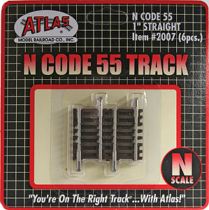 2007 Atlas / 1" STRAIGHT  6/PK Code 55 (Scale=N) #150-2007