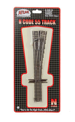 2051 Atlas / #5 Right-Hand Turnout Code 55 (Scale=N) #150-2051
