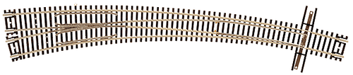 2058 Atlas / Curved Left-Hand Turnout Code 55 (Scale=N) #150-2058