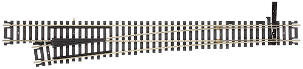 285 Atlas / Mark IV #8 Turnout - Left Black Ties Code 100 (Scale=HO) #150-285