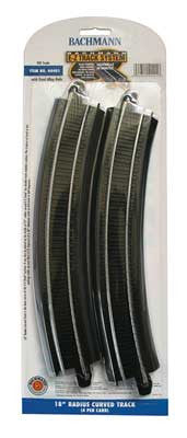 44401 Bachmann / E-Z Track 18" Radius Curved Track 4 Pieces (Scale=HO) 160-44401
