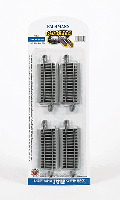44508 Bachmann / E-Z Track NS 1/3 of 33.25" Raduis Curved 4 Pieces (Scale=HO) 160-44508