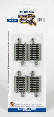 44513 Bachmann / E-Z Track NS 2-1/4" Straight Track 4 Pieces (Scale=HO) 160-44513