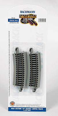 44531 Bachmann / E-Z Track NS 1/2 18" Radius Curved 4 Pieces (Scale=HO) 160-44531