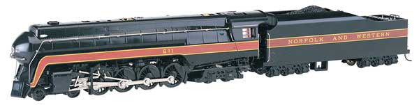 Bachmann 53201 N&W Railfan Class J 4-8-4 Steam #611 Norfolk & Western(Railfan Version, black, maroon) Soundtraxx-Sound Value Bachmann Industries (SCALE=HO) Part#=160-53201