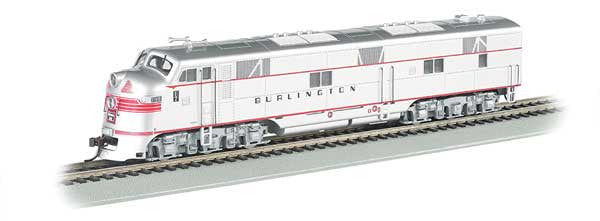 66603 / EMD E7-A - Sound & DCC Chicago, Burlington & Quincy (silver, red) (Scale=HO) Part #160-66603