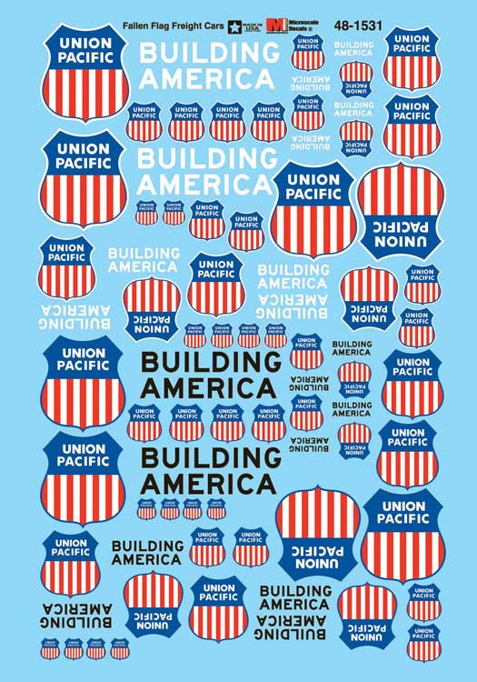 Image for 460-481531 UP Frght Cars Fallen Flag