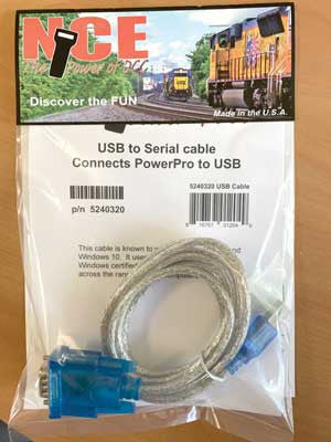 NCE 320 USB to Serial Cable for Power Pro All Scale