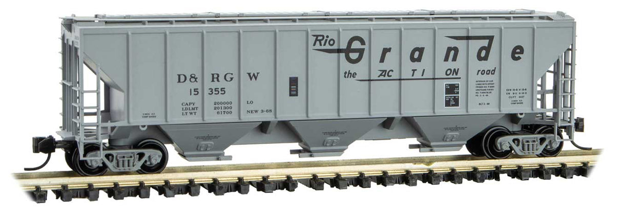 Image for 489-9600071 3-Bay Hopp DRGW #15355
