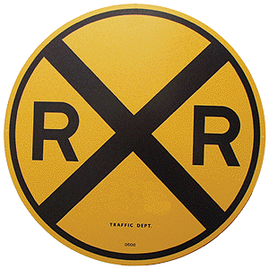 Image for 460-10201 RxR Crossing Sign Round