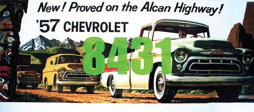 Image for 293-8431 57' Chevrolet AlcanBilbrd