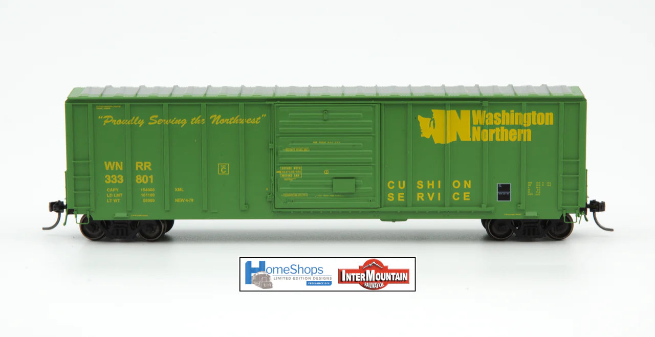 HomeShops HFB-018-006 WNRR Washington Northern #333846 - InterMountain PS-5277 50' Box Car HO Scale