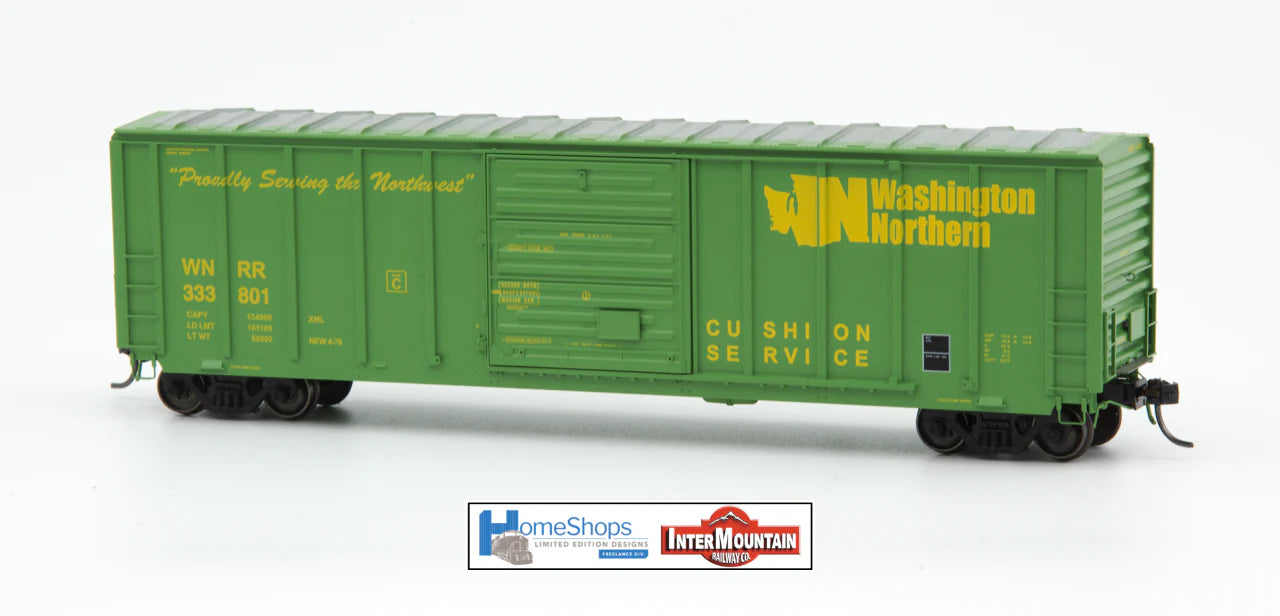 HomeShops HFB-018-006 WNRR Washington Northern #333846 - InterMountain PS-5277 50' Box Car HO Scale