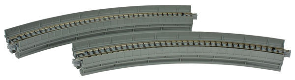 Kato 20-505 249mm (9 3/4") Radius 45º Single Track Viaduct Curve Track [2 pcs]; N Scale, 20505