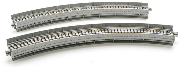 Kato 20-520 315mm (12 3/8") Radius 45º Single Track Viaduct Curve Track [2 pcs]; N Scale, 20520