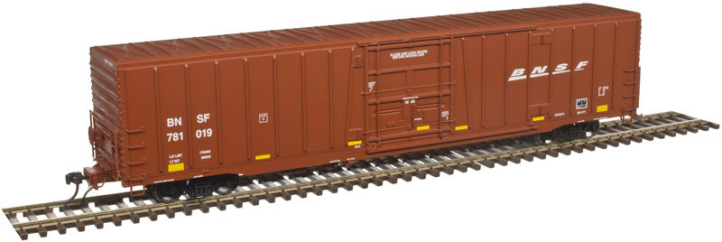 Atlas 20004697 Class BX-177 Plug-Door Boxcar BNSF Railway #781019 (Boxcar Red, white; Yellow Conspicuity Marks) HO Scale