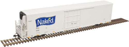 Atlas 20005340 TrinityRail(R) 64' Modern Reefer - TPIX Naked Juice #3132 (white, blue, yellow conspicuity stripes) HO Scale
