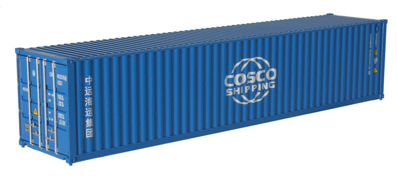 ATLAS 20006543 40' Standard Height Containers (3 Pack) Cosco Shipping CSNU Set 1 (blue) HO Scale