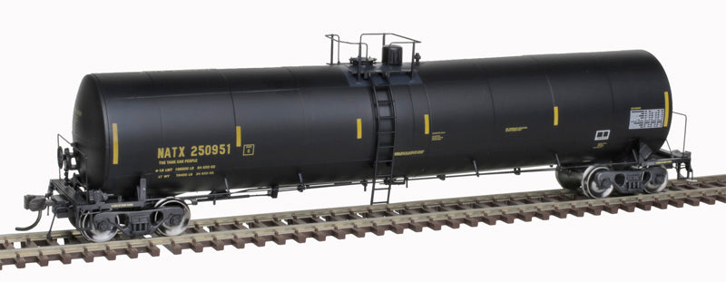 ATLAS 20006899 Trinity 25,500-Gallon Tank Car NATX #250932 (black, yellow UTCK repaint) HO Scale