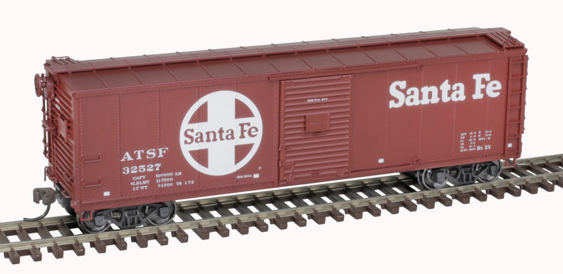 Atlas Master 20007083 USRA Steel Rebuilt 40' Boxcar - ATSF Santa Fe #32527 (Boxcar Red, white, Large Logo & Lettering) HO Scale