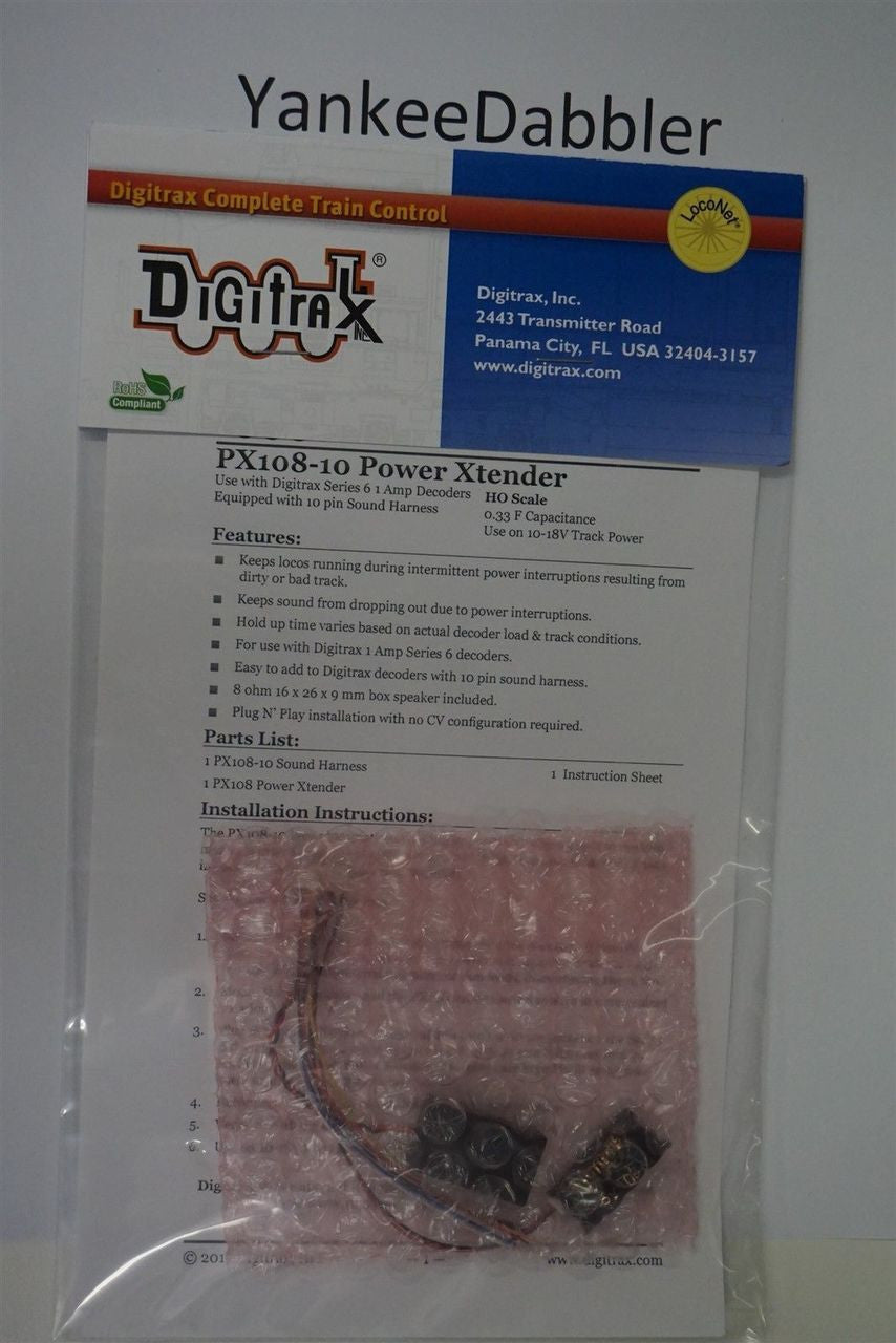 PX108-10 Digitrax / Power Xtender 10 PinSound  (Scale = ALL)  Part # 245-PX10810