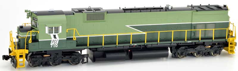 Bowser 24849 M630 PGE Pacific Great Eastern #714 (Two-Tone Green, Lightning Stripe, Nose Ditch Lights) DCC Ready HO Scale